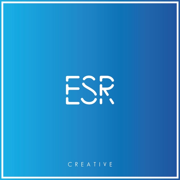 ESR Premium Vector último diseño de logotipo diseño creativo de logotipo vector ilustración monograma de logotipo mínimo