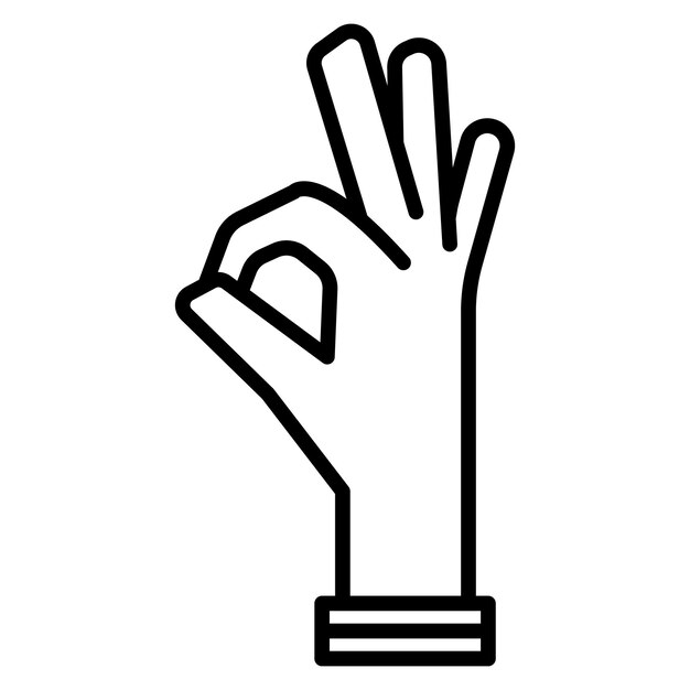 Está bien icono vectorial de firma de mano Se puede utilizar para el conjunto de iconos de comentarios del cliente