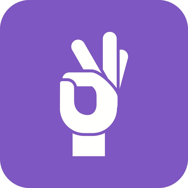 Está bien la imagen vectorial del icono de la firma de la mano se puede utilizar para la retroalimentación del cliente
