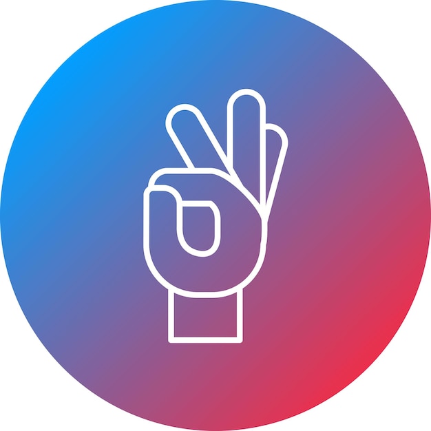 Está bien la imagen vectorial del icono de la firma de la mano se puede utilizar para la retroalimentación del cliente