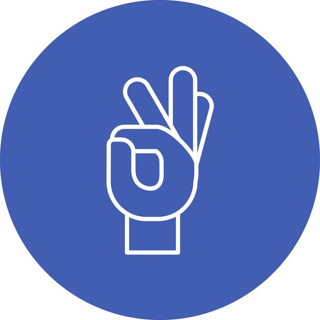 Está bien la imagen vectorial del icono de la firma de la mano se puede utilizar para la retroalimentación del cliente