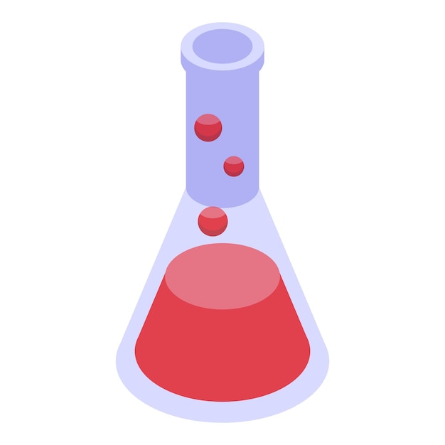 Se está calentando la vidriera de laboratorio con una sustancia química hirviendo roja en el interior