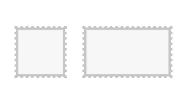 Establecer aislamiento de sello postal sobre fondo blanco