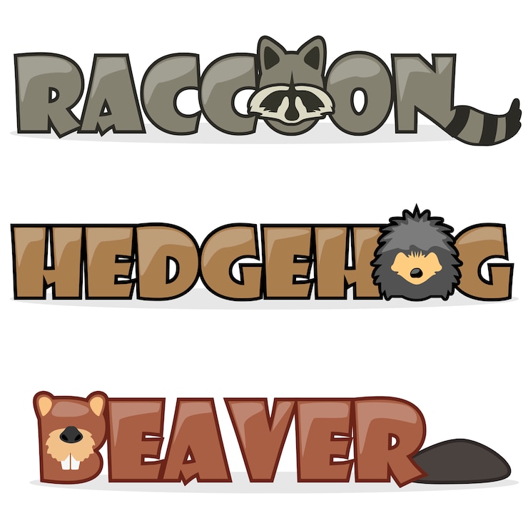 Vector establecer animales salvajes del bosque de dibujos animados lindo