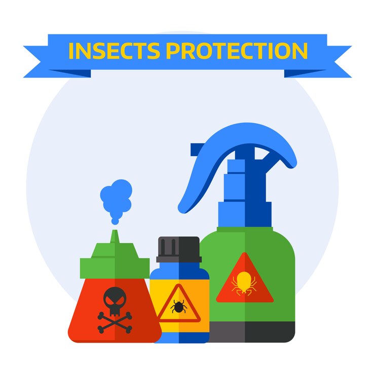 Vector establecer botellas con diferentes venenos murciélagos que vuelan arañas que se arrastran alrededor del vector de protección de insectos de la muerte