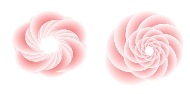 Establecer círculo de elementos de diseño Anillo de oro de colores vectoriales en negrita aislado de rayas onduladas de brillo abstracto de muchos remolinos brillantes creados con la ilustración de vector de herramienta de mezcla EPS10 para su presentación