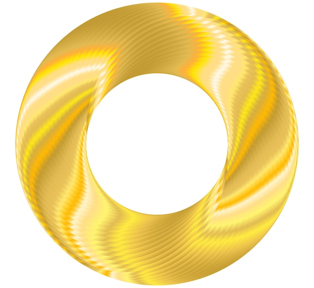 Vector establecer círculo de elementos de diseño anillo de oro de colores vectoriales en negrita aislado de rayas onduladas de brillo abstracto de muchos remolinos brillantes creados con la ilustración de vector de herramienta de mezcla eps10 para su presentación