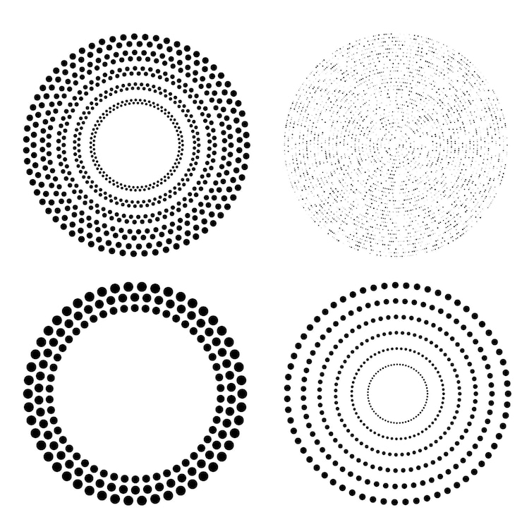 Vector establecer círculo de elementos de diseño anillo de oro de colores vectoriales en negrita aislado de rayas onduladas de brillo abstracto de muchos remolinos brillantes creados con la ilustración de vector de herramienta de mezcla eps10 para su presentación