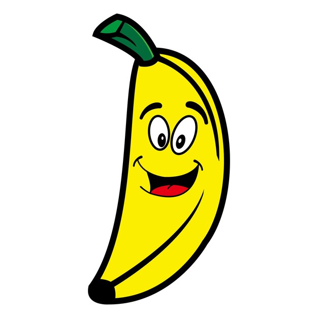 Establecer la colección de carácter lindo del diseño de la mascota del plátano aislado en un fondo blanco