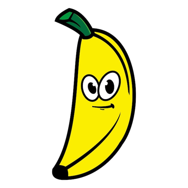 Establecer la colección de carácter lindo del diseño de la mascota del plátano aislado en un fondo blanco
