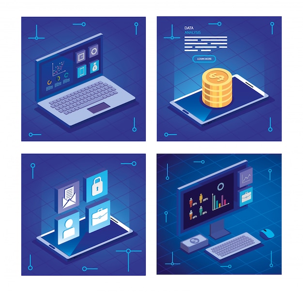 Establecer conjunto de ilustración de datos de análisis