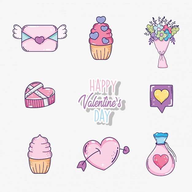 Establecer la decoración del día de San Valentín para celebrar el evento.