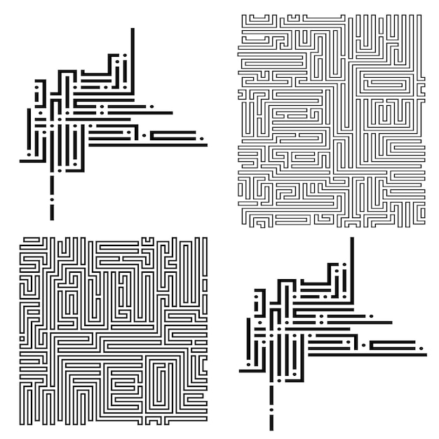 Establecer diseño de fondo vectorial abstracto con textura de mosaico de laberinto Buena portada para libro sobre psicología resolución de problemas creativos estudio de pensamiento lógico de las relaciones humanas