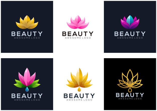 Establecer el diseño del logotipo de Lotus moderno