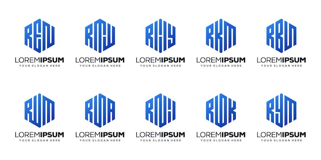 Establecer diseño de logotipo moderno letra c