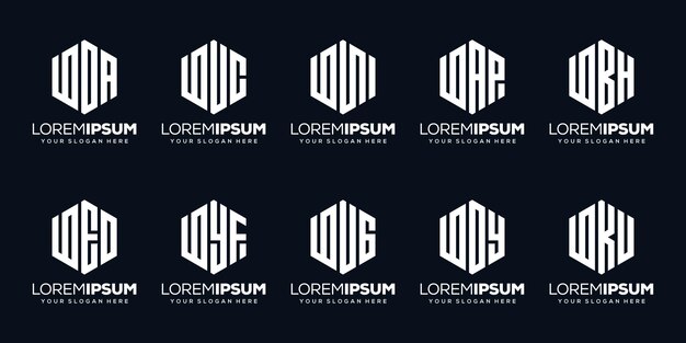 Establecer diseño de logotipo moderno letra g