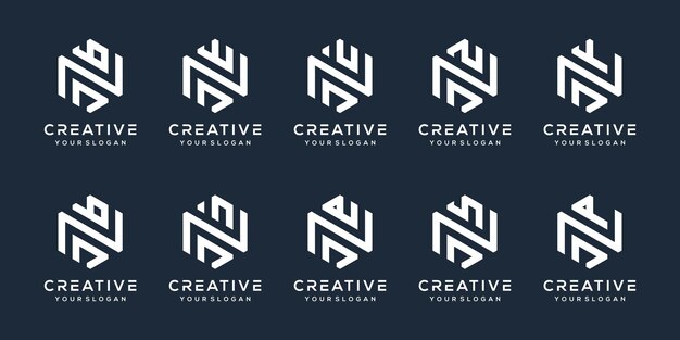 Establecer diseño de logotipo moderno letra j