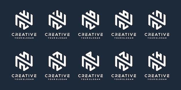 Establecer diseño de logotipo moderno letra z