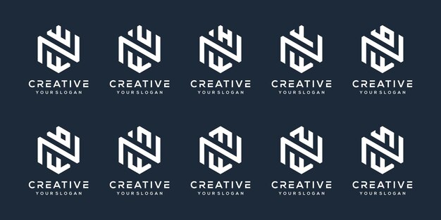 Establecer diseño de logotipo moderno letra a