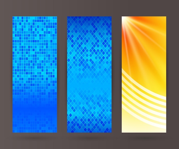 Establecer diseño de plantilla de fondo de banner vertical flyer55
