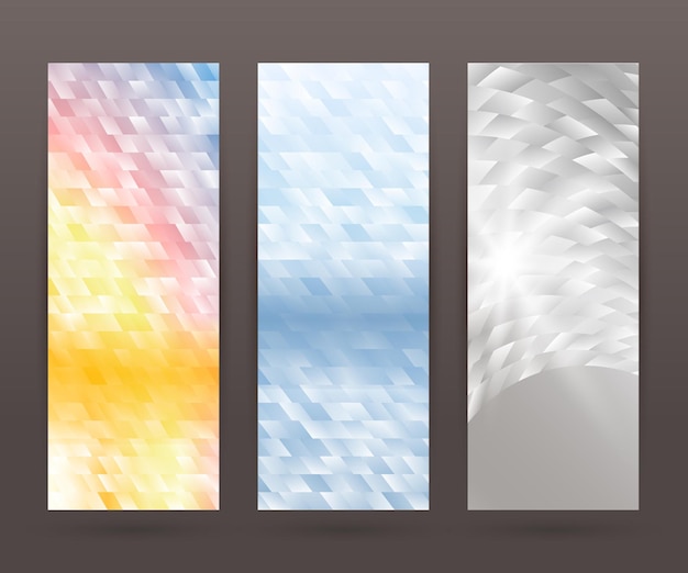 Establecer diseño de plantilla de fondo de banner vertical flyer73