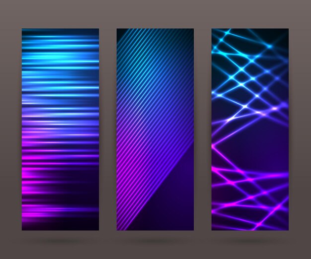 Establecer diseño de plantilla de fondo de banner vertical flyer75