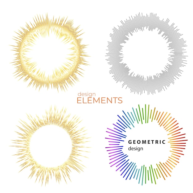 Establecer ecualizador de color aislado sobre fondo blanco ilustración vectorial reproductor de música de pulso logotipo de onda de audio elemento de diseño vectorial señal de visualización de plantilla de onda de sonido de cartel ilustración eps 10