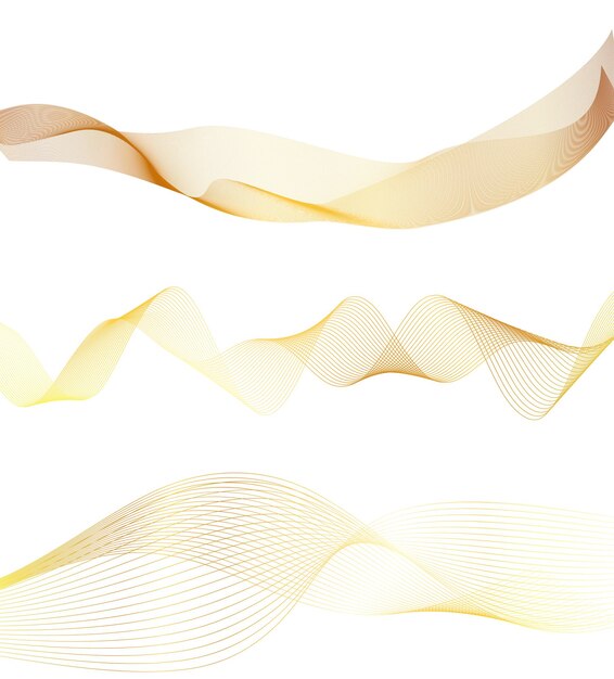 Establecer elementos de diseño de colores de líneas abstractas sobre fondo blanco de ondas Vector Ilustración eps 10 para grunge elegante tarjeta de visita imprimir folleto flyer banners cubrir libro etiqueta tela