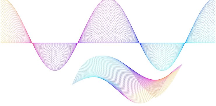 Vector establecer elementos de diseño de colores de líneas abstractas sobre fondo blanco de ondas vector ilustración eps 10 para grunge elegante tarjeta de visita imprimir folleto flyer banners cubrir libro etiqueta tela