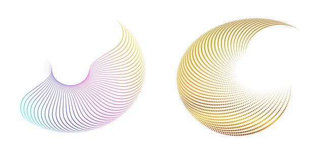 Establecer elementos de diseño de colores de líneas abstractas sobre fondo blanco de ondas Vector Ilustración eps 10 para grunge elegante tarjeta de visita imprimir folleto flyer banners cubrir libro etiqueta tela
