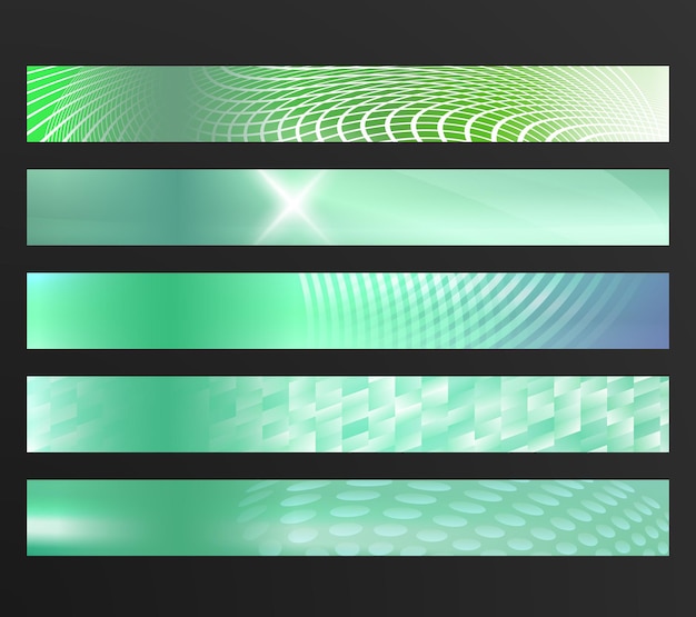 Establecer elementos de diseño plantilla de presentación de negocios ilustración vectorial banners web horizontales fondo telón de fondo abstracto forma borrosa EPS 10 para botones web plantilla presentación de página de sitio web