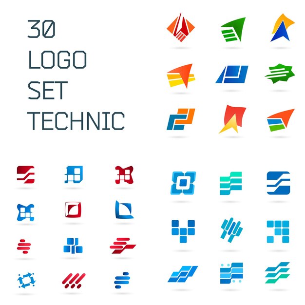 Establecer elementos de diseño símbolo signo sobre fondo blanco aislado05