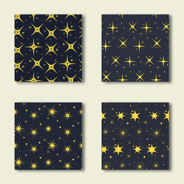 Establecer estrella brillante de patrones sin fisuras