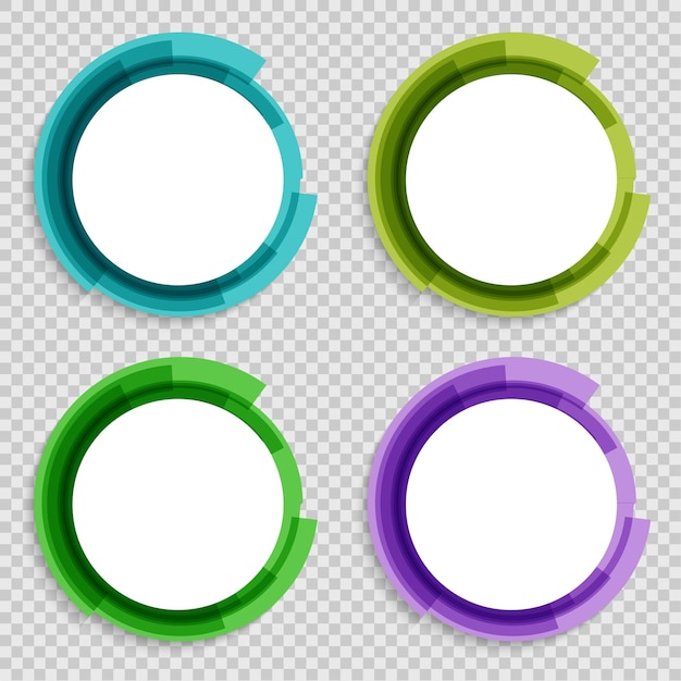 Establecer etiqueta plantilla en blanco fondo blanco y degradado borroso con líneas círculo anillo ilustración vectorial EPS 10 Diseño moderno página de título de diseño editable para nuevos productos boletines web banners