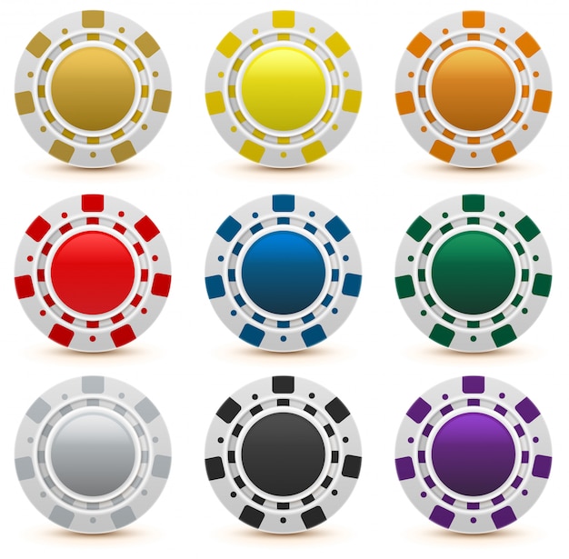 Establecer fichas de casino de juego
