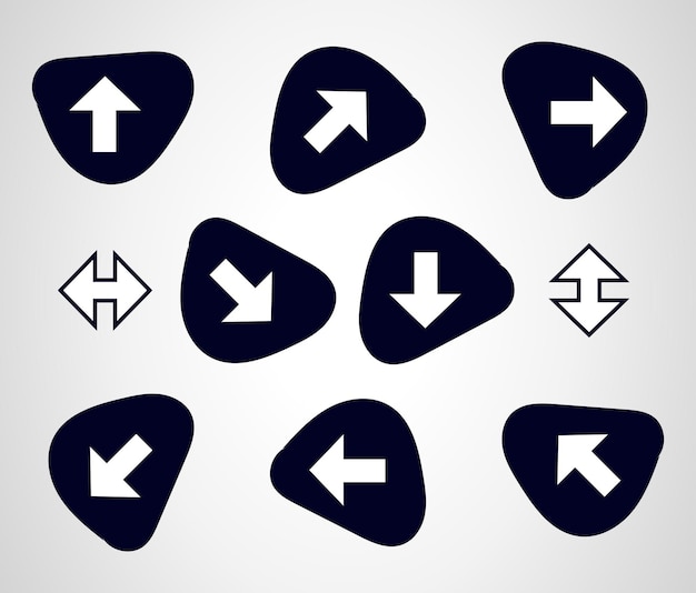 Establecer flechas Colección de iconos de flecha Establecer diferentes flechas o diseño web