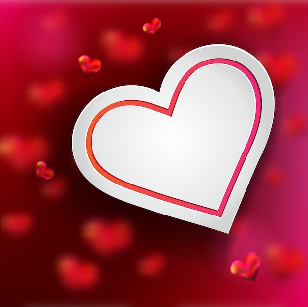 Establecer fondo de corazones de papel Ilustración vectorial