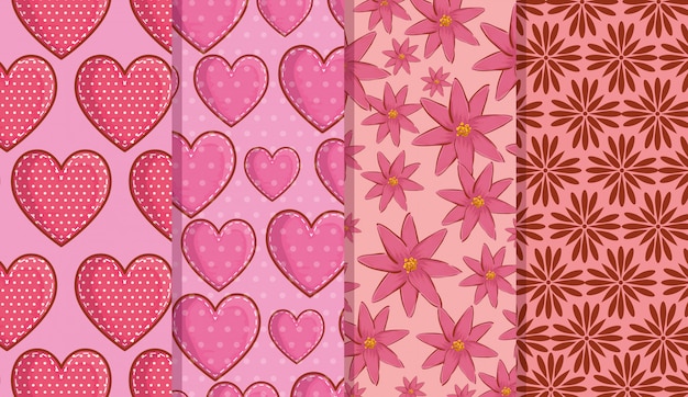 Establecer fondo de decoración creativa de pared de textura