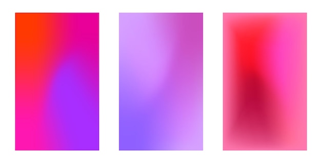Establecer fondo degradado vectorial Fondo de color suave Diseño de vector de pantalla moderno para aplicación móvil