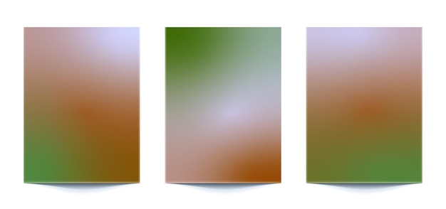 establecer fondos abstractos de gradiente de varios colores de colores vibrantes con colores naturales