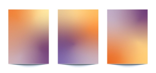 establecer fondos abstractos de gradiente de varios colores de colores vibrantes con colores pastel