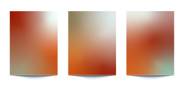 establecer fondos abstractos de gradiente de varios colores de colores vibrantes con colores pastel