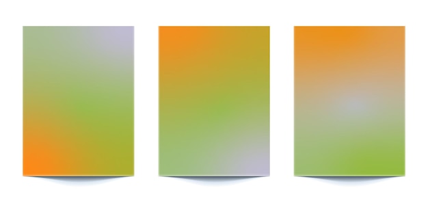 establecer fondos abstractos de gradiente de varios colores de colores vibrantes con colores pastel
