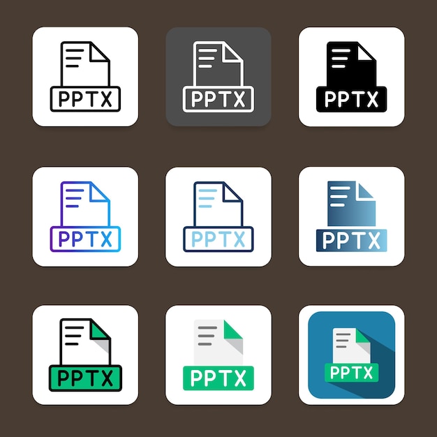 Establecer el formato de archivo de iconos pptx adecuado para aplicaciones e interfaces de tablero