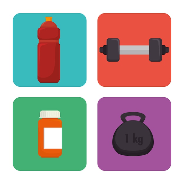 establecer el icono del equipo de fitness