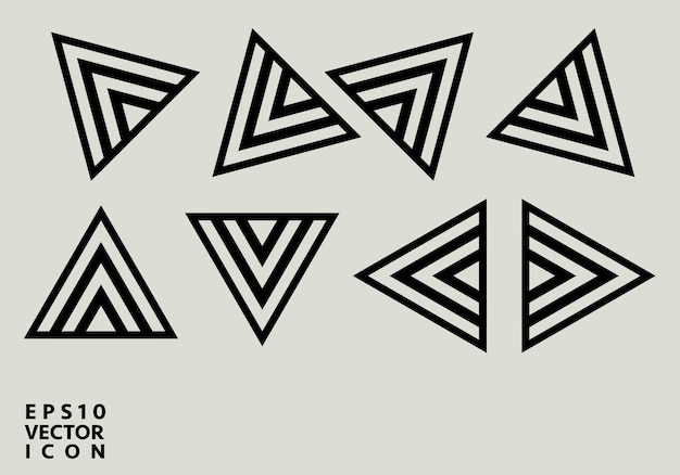 Establecer icono de flecha Colección flechas diferentes firmar Flechas vectoriales negras