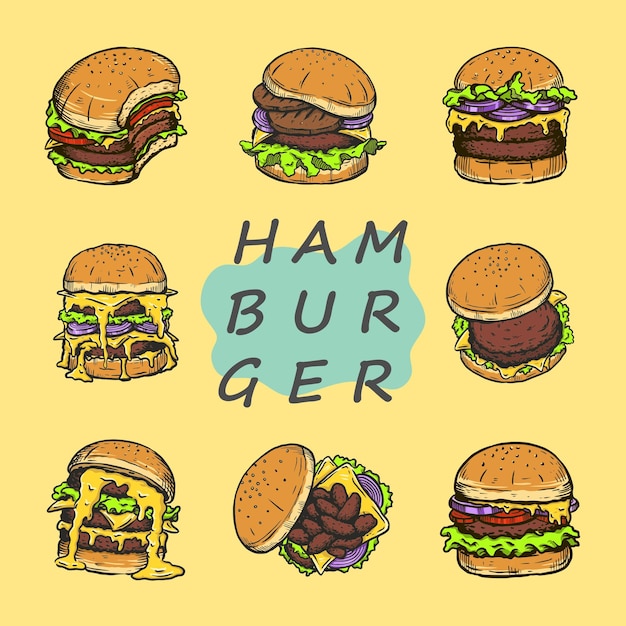 Establecer icono de hamburguesa con dibujo a mano