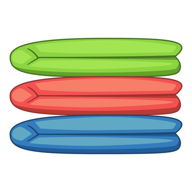 Establecer icono de toallas de colores Ilustración de dibujos animados de establecer icono de vector de toallas de colores para diseño web