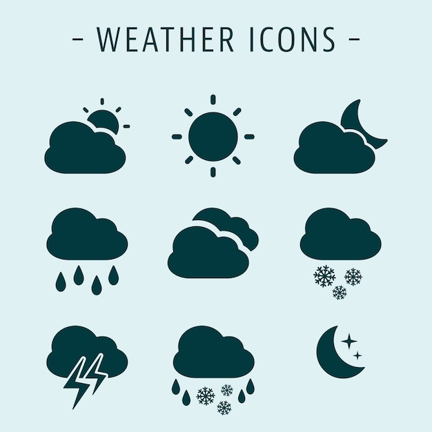 Establecer iconos del clima