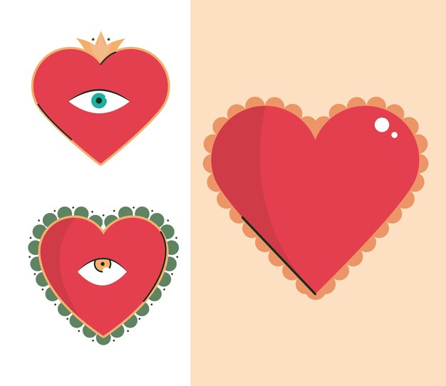 Establecer iconos corazones